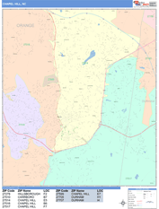 Chapel Hill Digital Map Color Cast Style